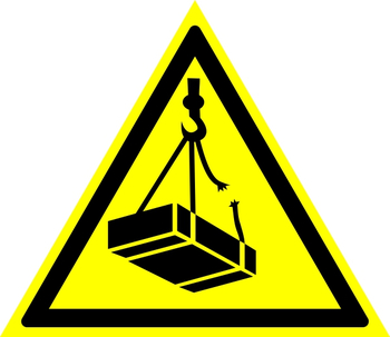 W06 опасно! возможно падение груза (пластик, 500х500 мм) - Знаки безопасности - Знаки и таблички для строительных площадок - ohrana.inoy.org
