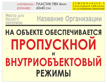 Информационный щит "режим" (пластик, 60х40 см) t17 - Охрана труда на строительных площадках - Информационные щиты - ohrana.inoy.org